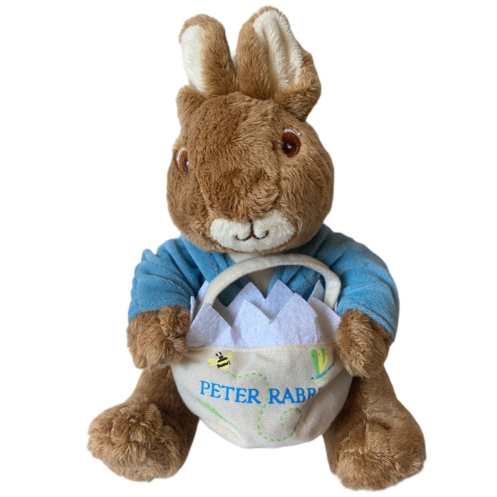 Peter Rabbit plush bunny Easter egg‎ basket 2012 Beatrix Potter rabbit vtg 11"